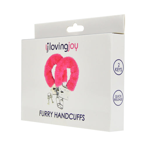 Loving Joy Furry Handcuffs Pink