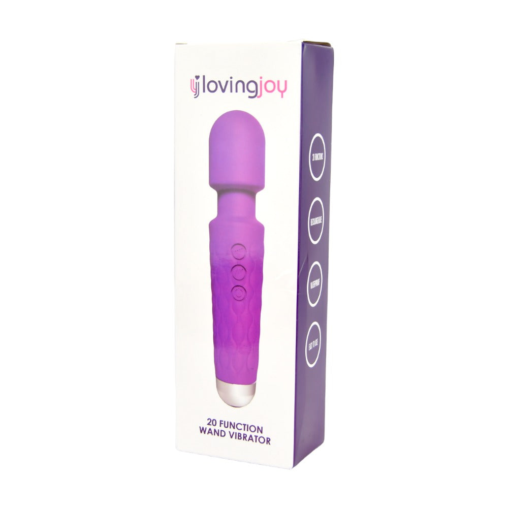 Loving Joy 20 Function Wand Vibrator Purple