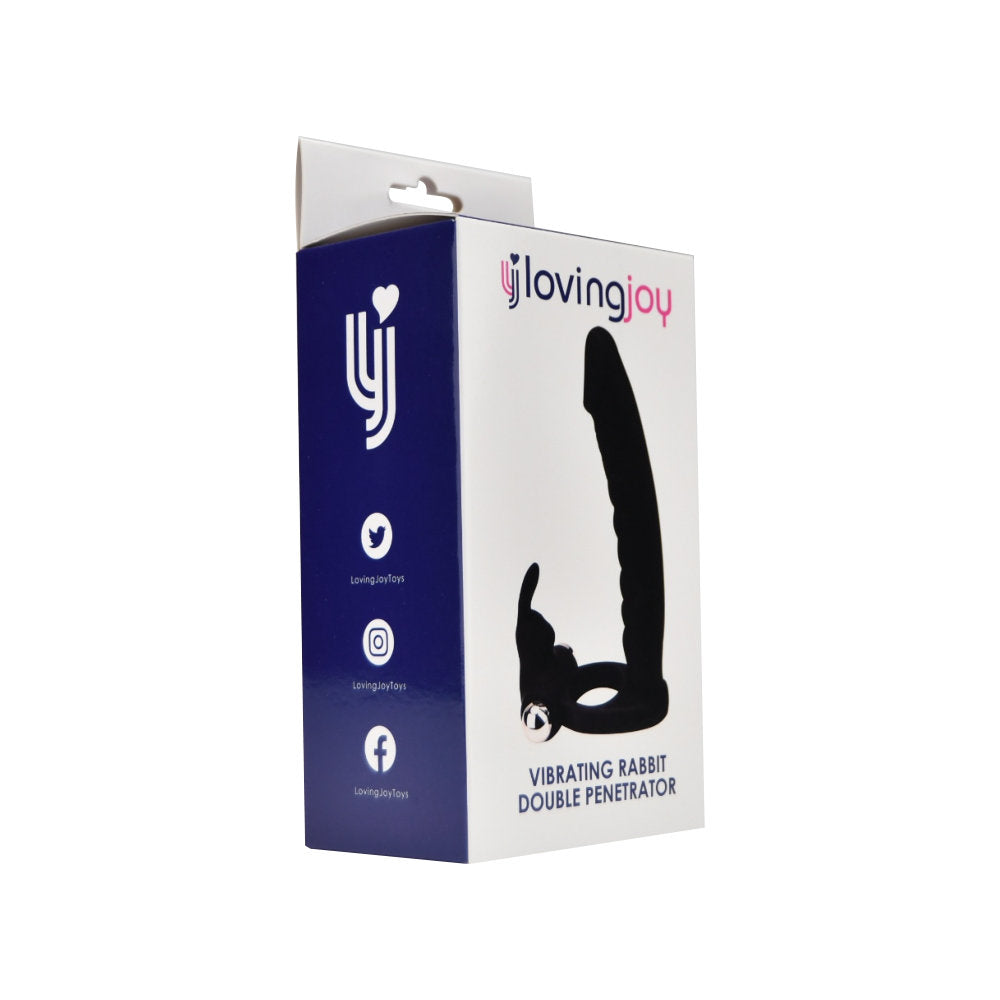 Loving Joy Double Fun Vibrating Rabbit Double Penetration Strap-On