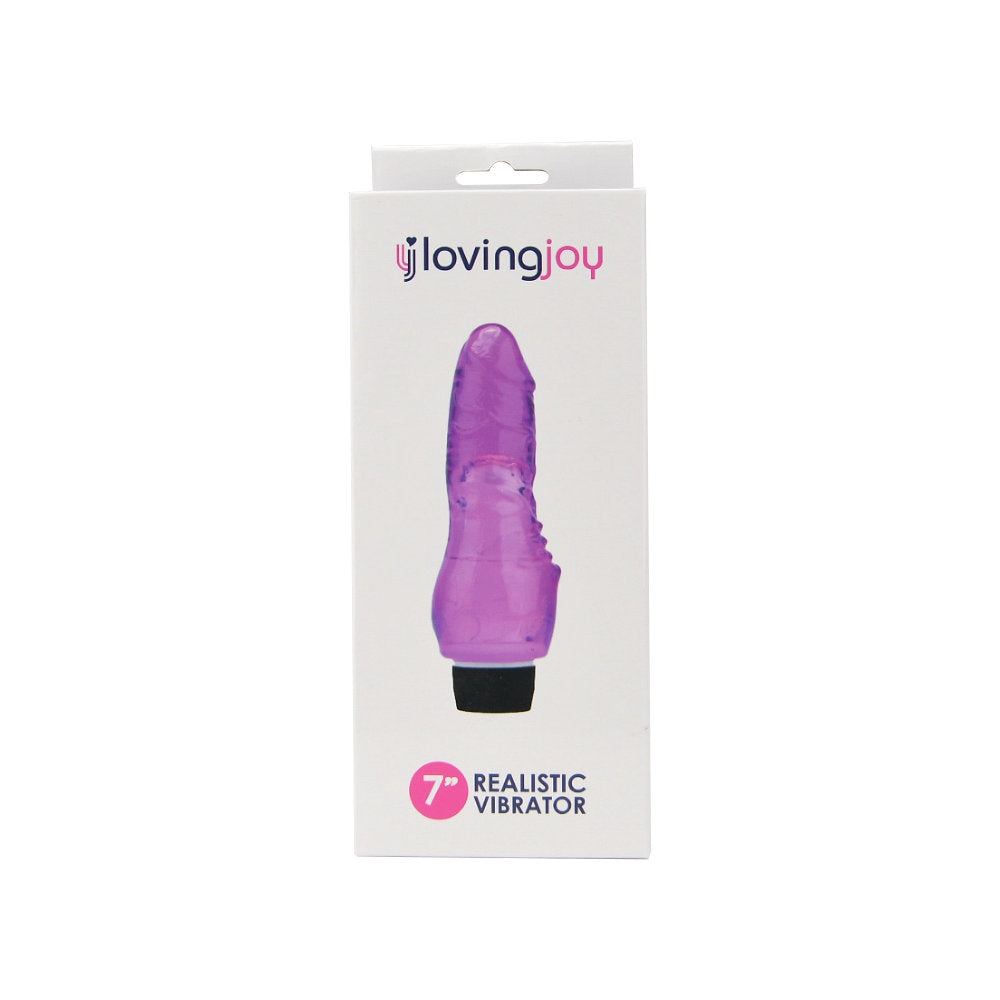 Loving Joy 7 inch Realistic Vibrator Purple