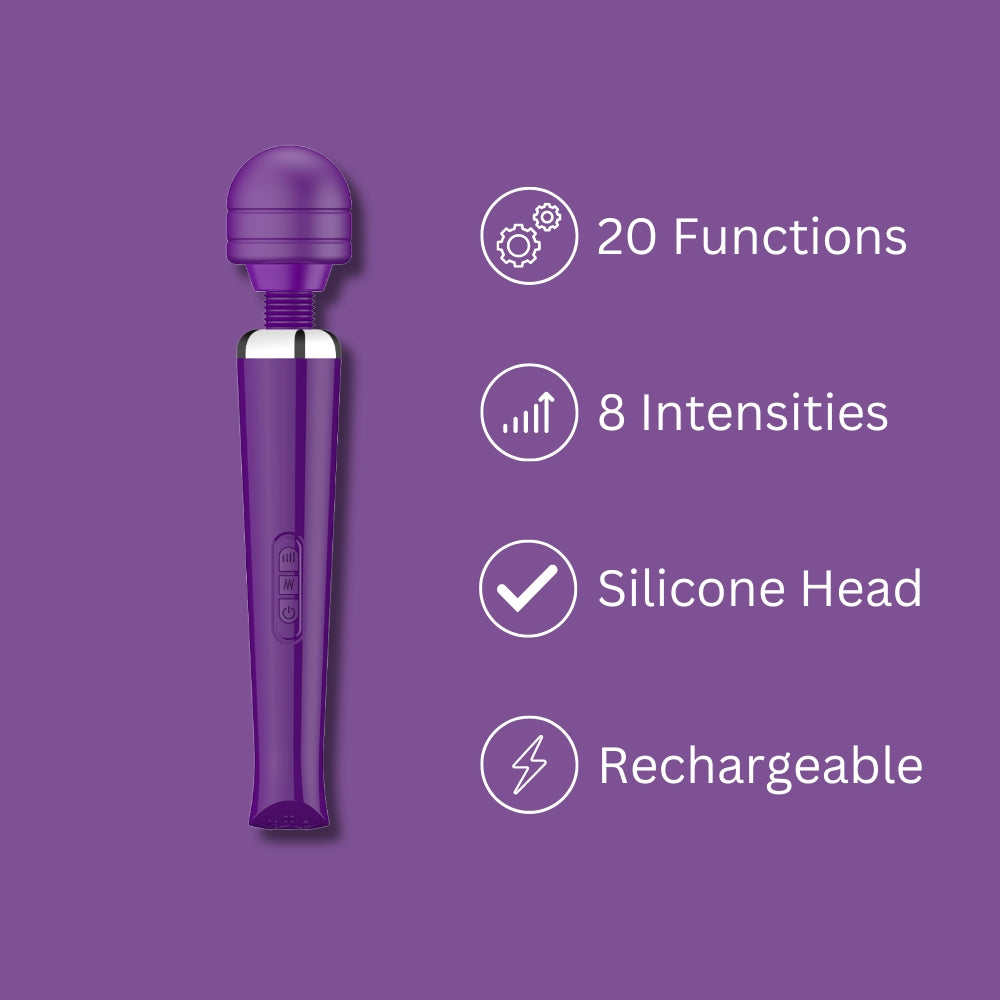 Loving Joy Rechargeable Magic Wand Vibrator Purple