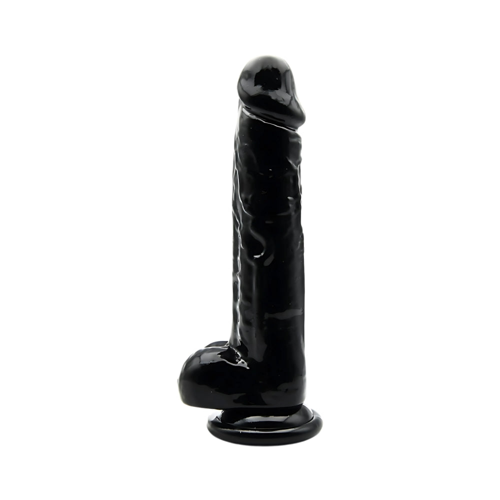 Loving Joy 8 Inch Dildo with Balls Black