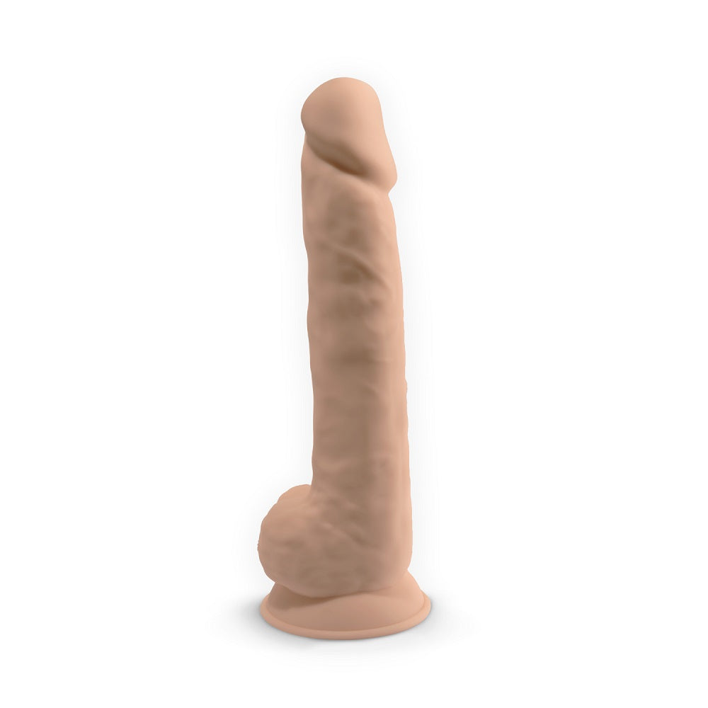 SilexD 15 inch Realistic Silicone Dual Density Dildo with Suction Cup with Balls