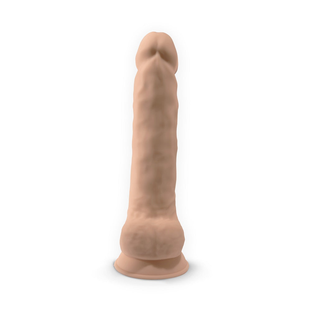 SilexD 15 inch Realistic Silicone Dual Density Dildo with Suction Cup with Balls