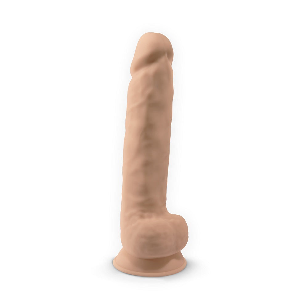 SilexD 15 inch Realistic Silicone Dual Density Dildo with Suction Cup with Balls