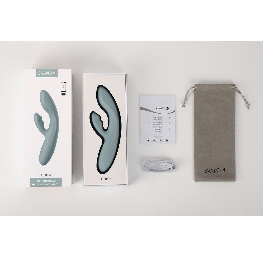 Svakom Chika App-Controlled Flexible Warming Rabbit Vibrator