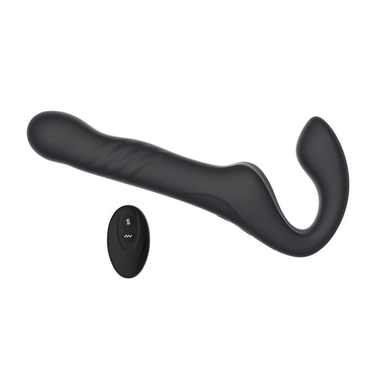 Mina Surge Remote Thrusting & Vibrating Strapless Strap On