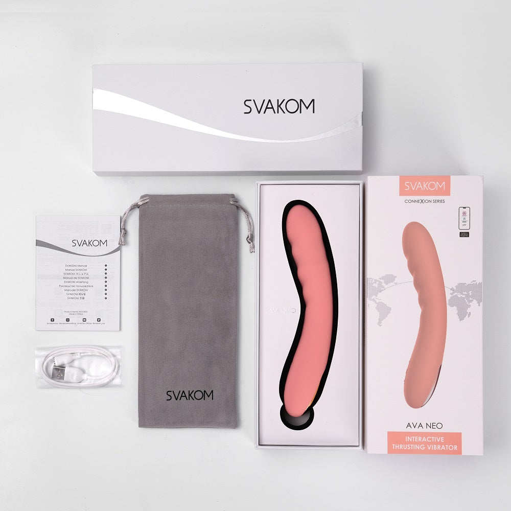 Svakom Ava Neo Interactive Thrusting Vibrator Pink