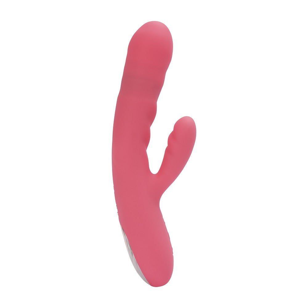 Svakom Avery Thrusting Vibrator with Clitoral Stimulator Pink