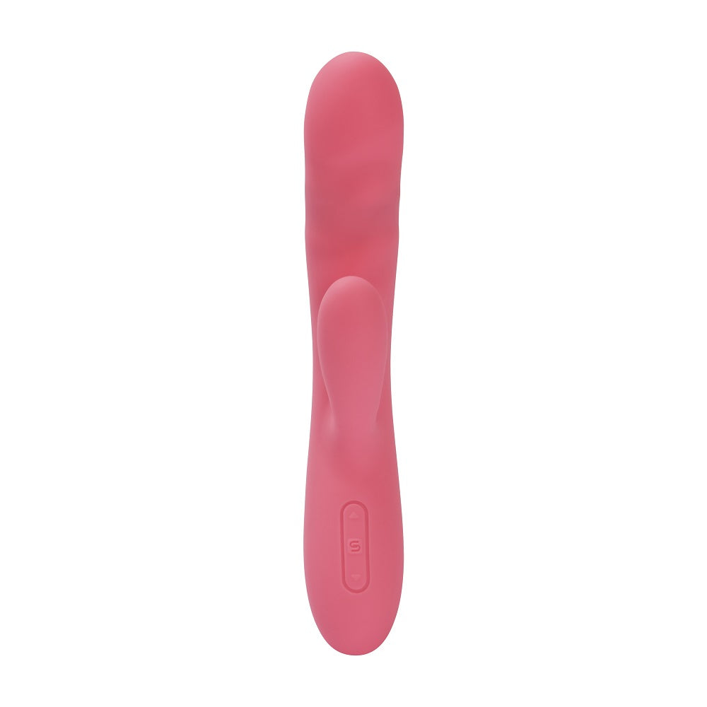 Svakom Avery Thrusting Vibrator with Clitoral Stimulator Pink