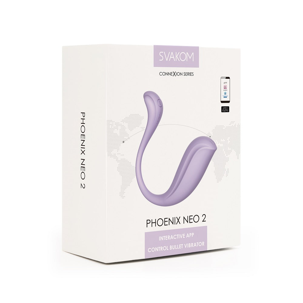 Svakom Phoenix Neo 2 Interactive App Controlled Vibrator Lilac