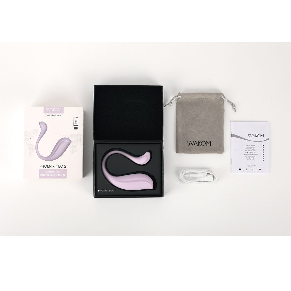 Svakom Phoenix Neo 2 Interactive App Controlled Vibrator Lilac