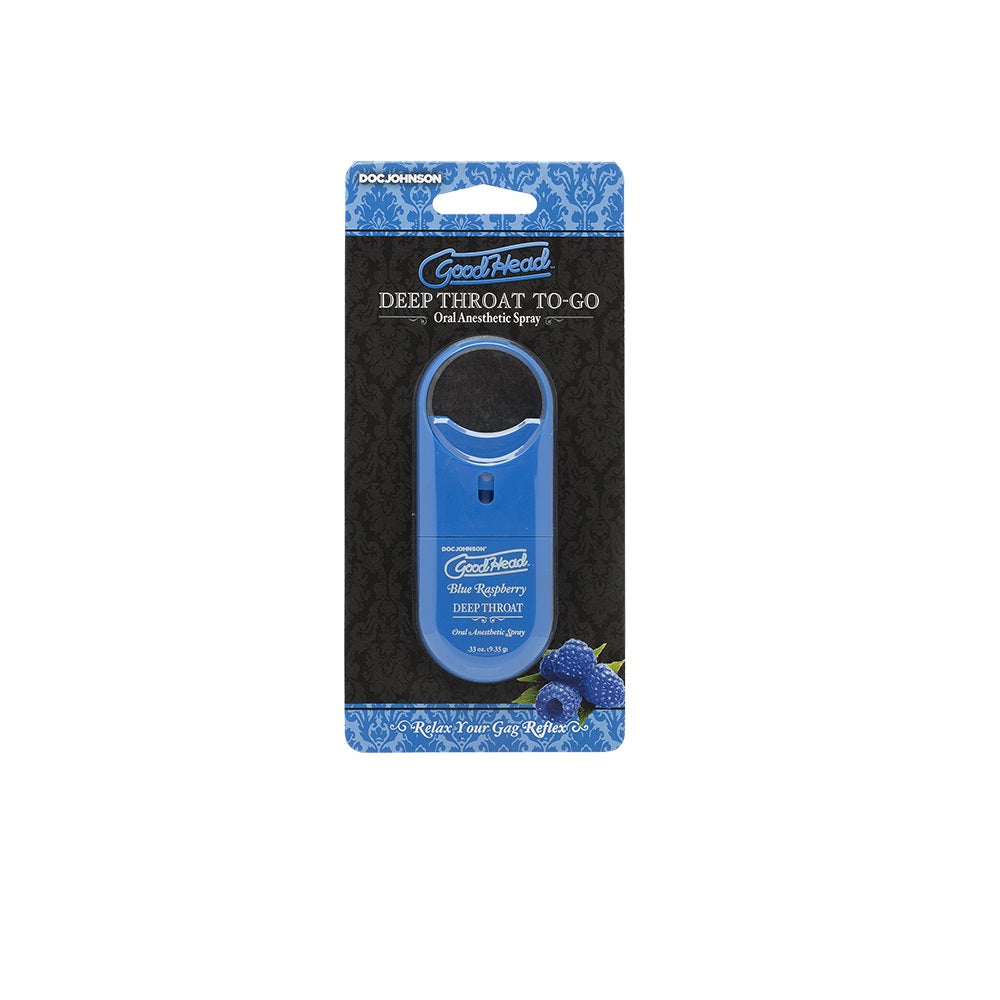 Doc Johnson GoodHead To-Go-Deep Throat Spray - Blue Raspberry