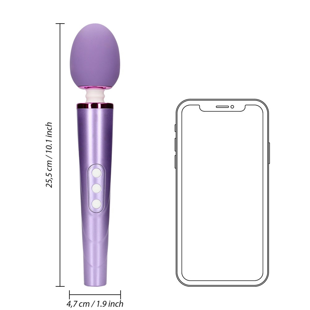 Rechargeable Wand Vibrator Metallic Purple