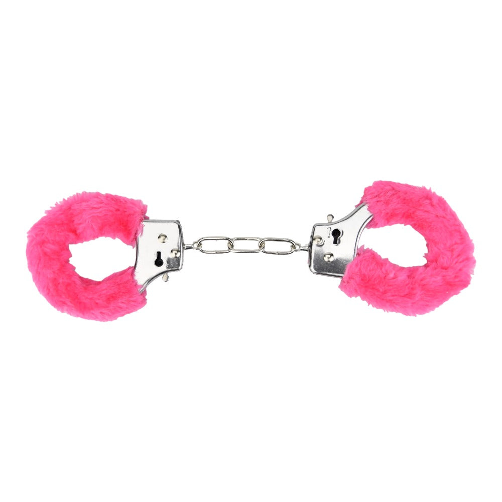 Bound to Play. Heavy Duty Furry Handcuffs Pink